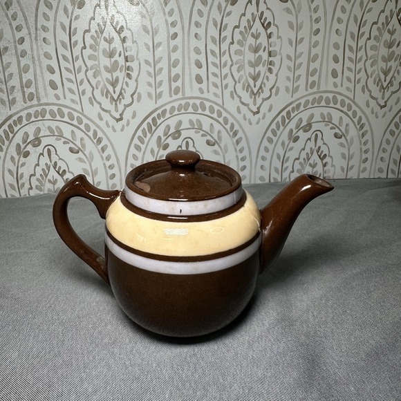 Sadler Other - Sadler‎ Brown Betty Ceramic Striped Teapot Staffordshire England